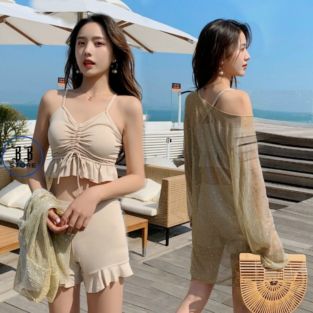 Bikini sét 3, sét đi biển nữ 3 chi tiết cực đẹp