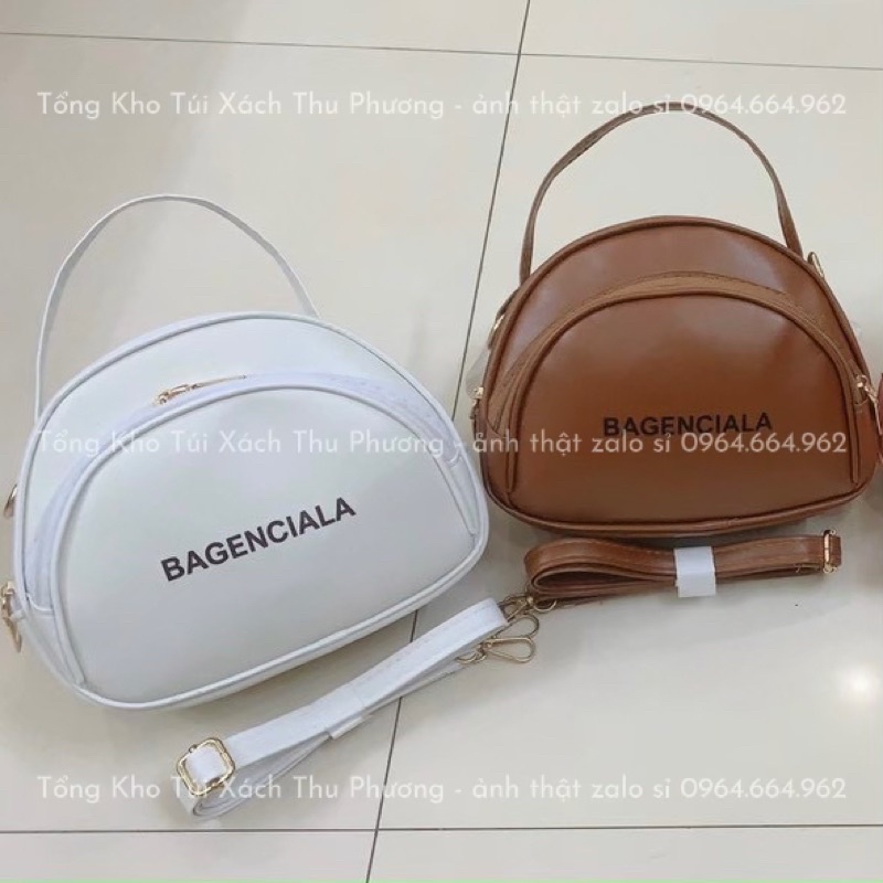 Túi đeo chéo dáng ngang hai ngăn giản dị dễ thương cho nữ (kèm ảnh thật shop tự chụp)
