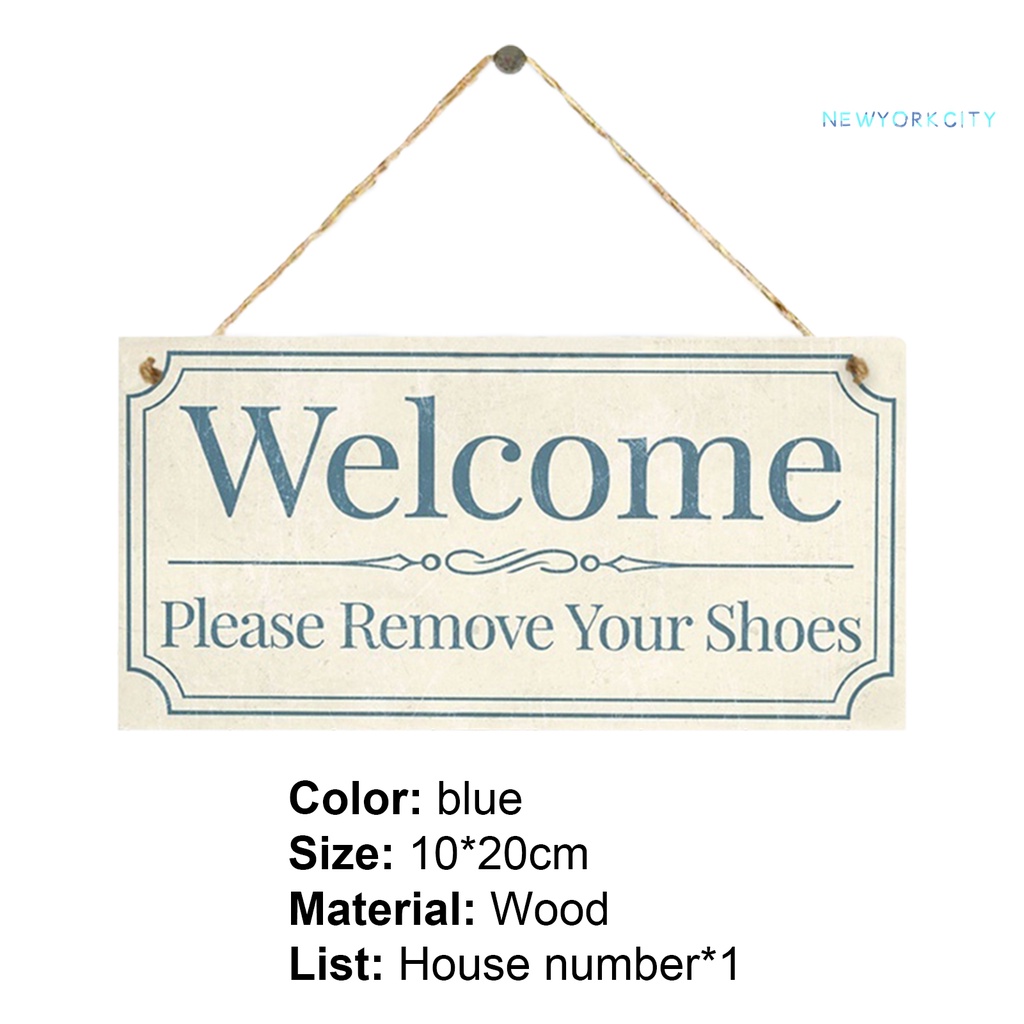 Ny Bảng Gỗ Chào Mừng Bề Mặt Mịn Thời Trang Treo Cửa Chào Mừng Giáng Sinh Hom