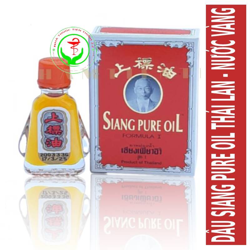 Dầu gió nước vàng ông già Siang pure oil chai 3ml/7ml chính hãng Thái Lan