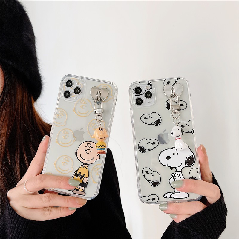 IPhone 11 Pro Max / iPhone12 / iPhone X / iPhone 7 Plus / iPhone 8 / iPhone 6 Snoopy Case with notch pendant TPU anti drop phone case