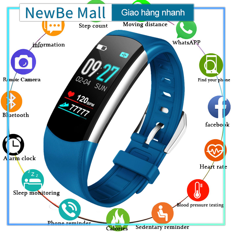 Đồng Hồ Thông Minh, Đồng Hồ Đo Sức Khỏe C6 Smart Band Thiết Kế Nhỏ Gọn Thông Minh, Nhịp Tim, Đo Huyết Áp, Xem Giờ [SHC6]