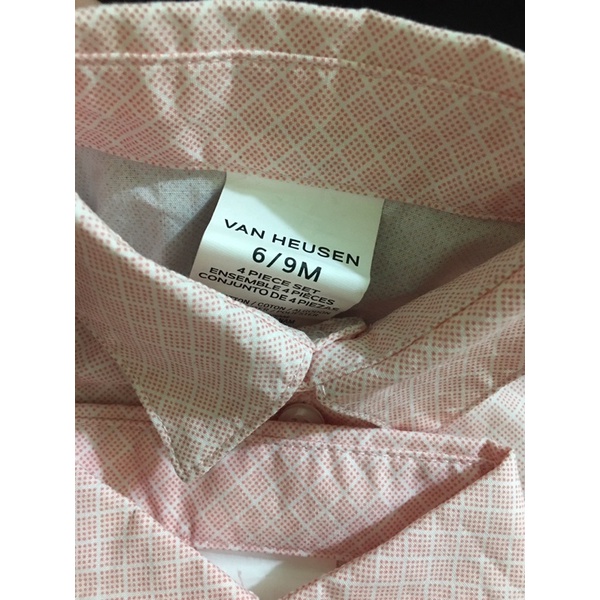 Áo Sơ Mi Cho Bé VAN HEUSEN Xuất Xịn Chất Cao Cấp Màu Hồng