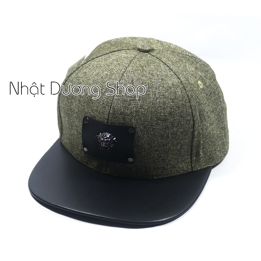 Mũ Nón Snapback thời thượng - Nón hiphop mặt da gắn mặt sắt phong cách phù hợp với mọi lứa tuổi