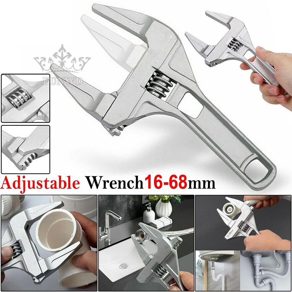 Adjustable Spanner Reliable Tool Silver Dismounting Installing Short handle Wrench Wide Jaw Opening High quality