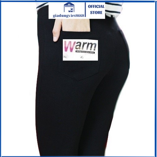 Quần Legging Warm Xuất Nhật Chuẩn Túi Zip Hồng