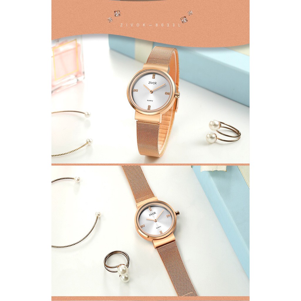 [CHÍNH HÃNG] Đồng hồ nữ ZIVOK dây da Titanium mềm mại, phong cách trẻ trung, quý phái đậm chất Châu Âu | BigBuy360 - bigbuy360.vn