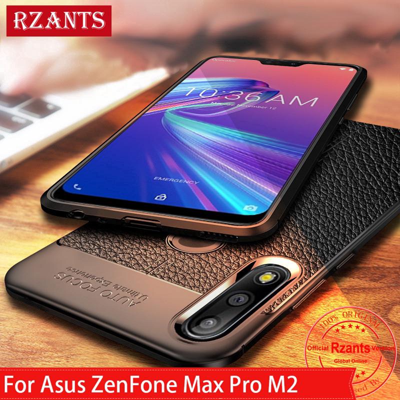 Ốp điện thoại bề mặt giả da thiết kế mỏng dành cho Asus Zenfone Max Pro M2
