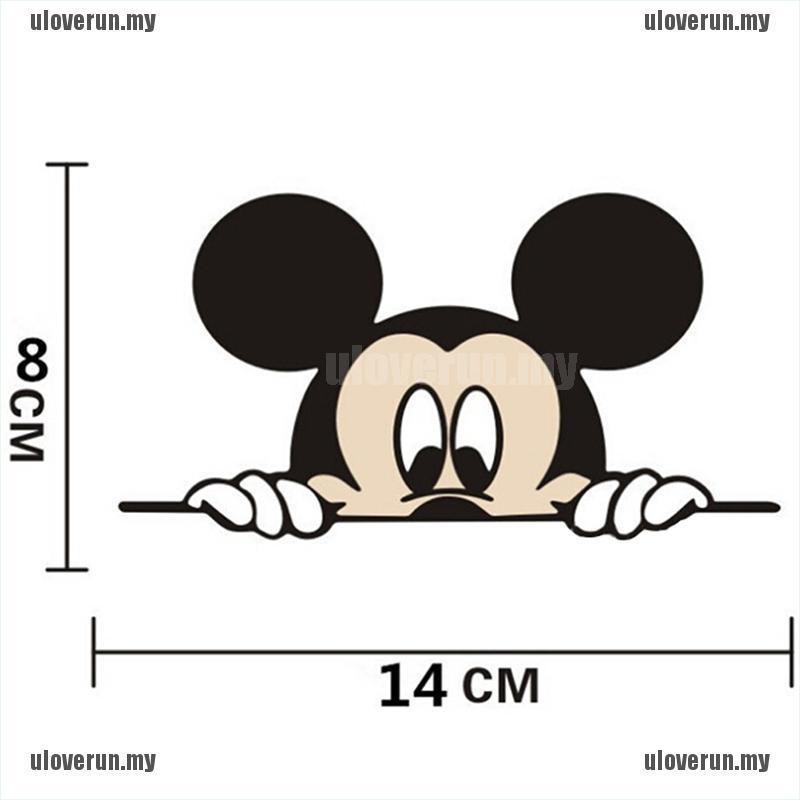 1 Sticker Dán Kính Chiếu Hậu Hình Chuột Mickey Dễ Thương