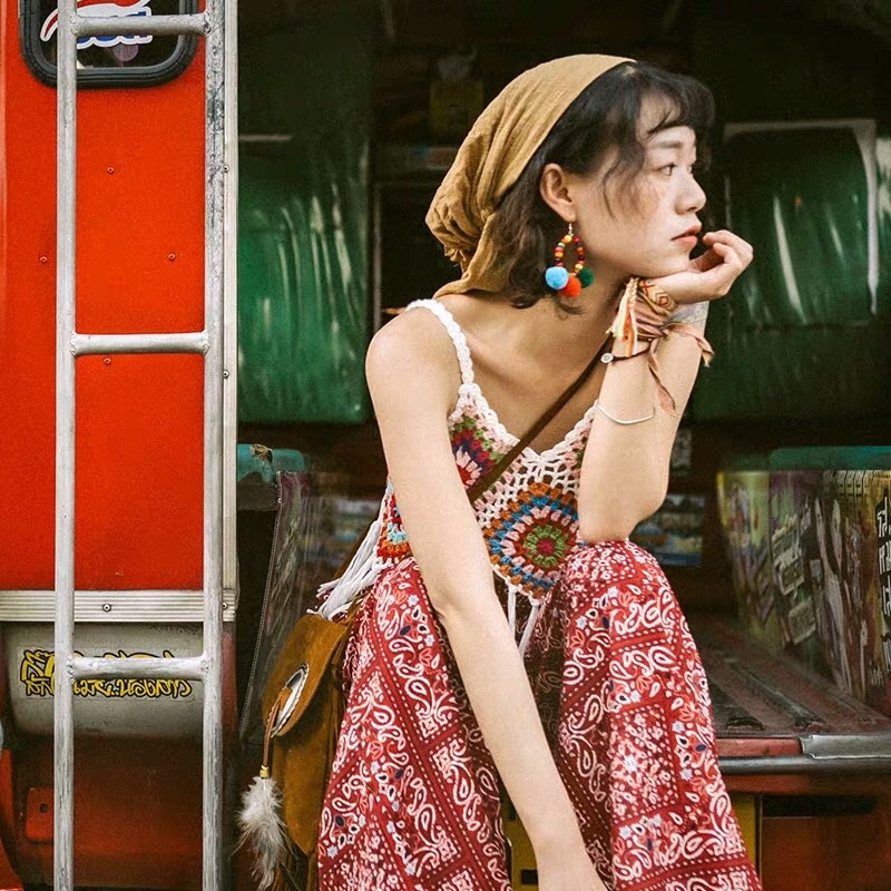 Bông Tai / Khuyên Tai Boho_Vintage Sắc Màu M180 Chụp Ảnh thời trang nữ giới