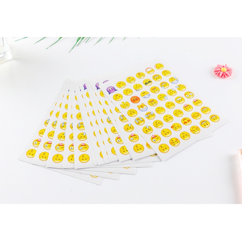 Tem sticker hình emoji nhiều biểu tượng cảm xúc