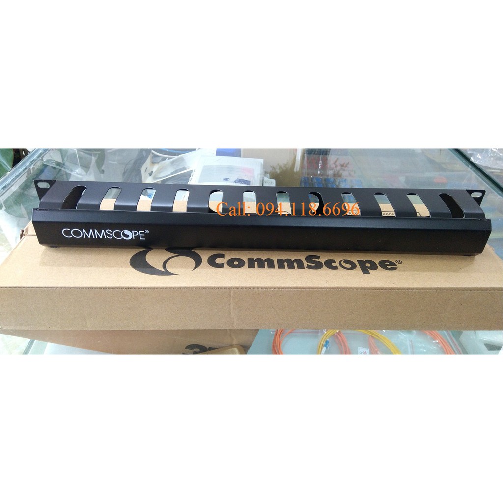 Thanh quản lý Cáp ngang 1U CommScope/AMP mã 1427632-1 dành cho tủ mạng, tủ rack