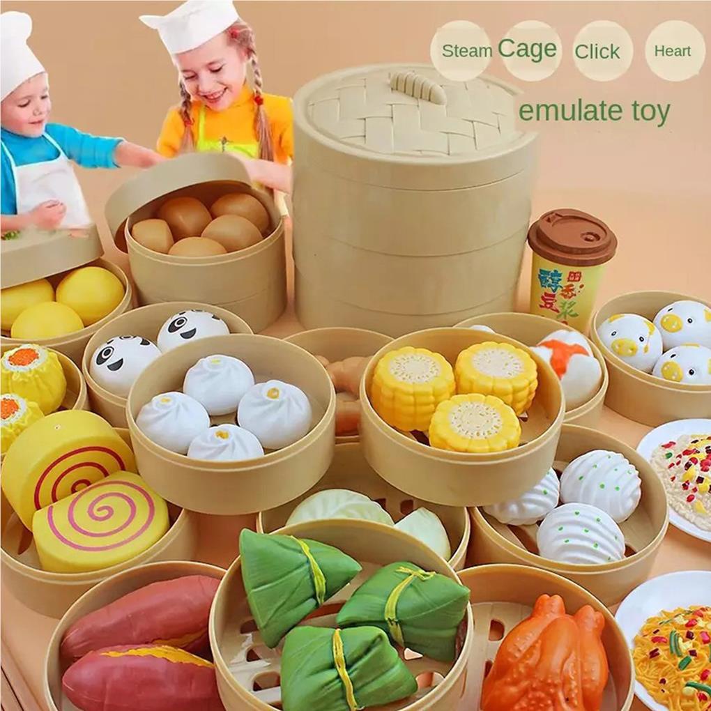 1 Bộ Đồ Chơi Nồi Hấp Bánh Bao Vui Nhộn Dành Cho Trẻ