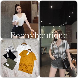 Áo nữ 🌸 áo pull cổ tim nữ xẻ tà viền lưng siêu hot 🌸