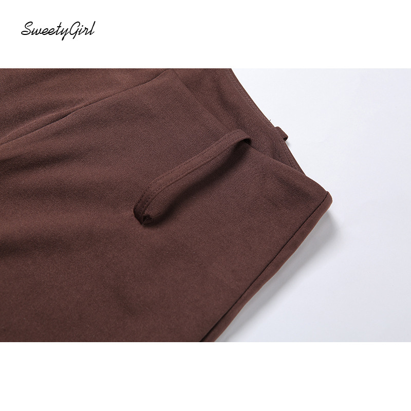 Set Áo Ống Trễ Vai Màu Sắc Đơn Giản + Quần Dài Lưng Cao Ống Đứng Thời Trang Cho Nữ