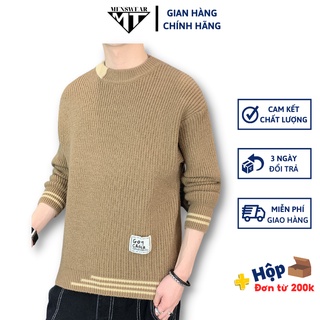 Áo len nam phối cổ THE MT Hàng Quảng Châu cao cấp