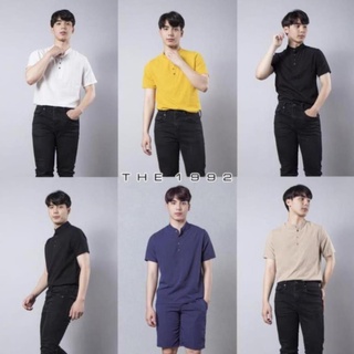 Áo đũi nam cổ tàu the 1992 áo cộc tay nam linen