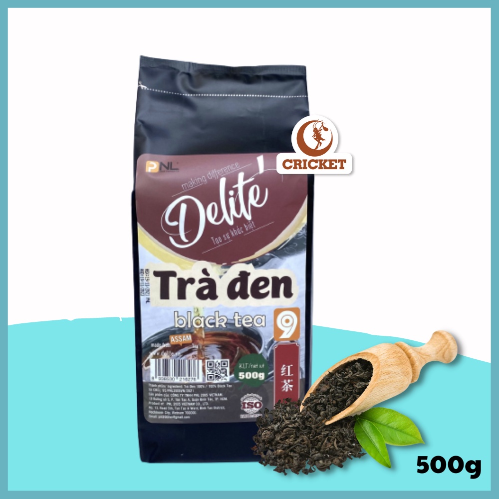 Trà đen số 9 cao cấp Delite - Nguyên liệu pha trà sữa tuyệt hảo - Túi 500g