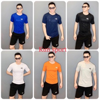 Bộ thể thao nam thun lạnh dập vân cao tần siêu mát