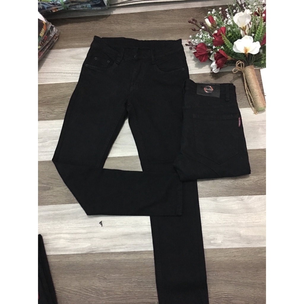 [ ĐỦ SIZE 28-37 ] QUẦN JEAN NAM ĐEN TRƠN ĐƠN GIÃN CHUẨN MEN ( KÈM HÌNH THẬT) | BigBuy360 - bigbuy360.vn