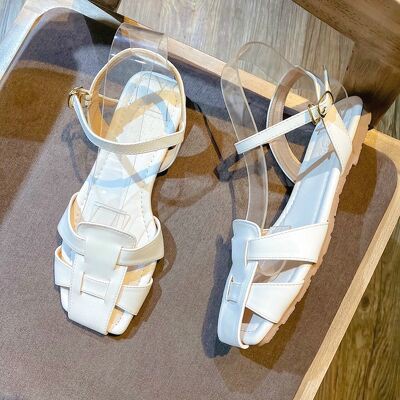 ROSA FACTORY - GIÀY SANDAL NỮ THỜI TRANG QUAI RỌ ĐẾ BỆT -SD-0298