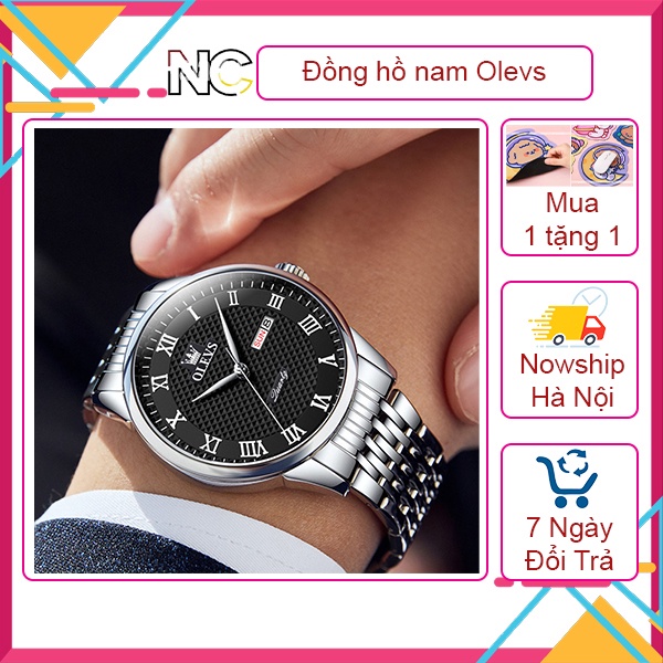 Đồng hồ nam Olevs dáng vintage, đồng hồ chống nước chất lượng cao