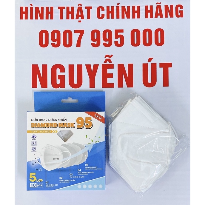 khẩu trang diamond mask 95 5 lớp hộp 10 cái