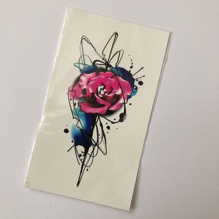 Hình xăm dán hoa hồng rối não 10x6cm