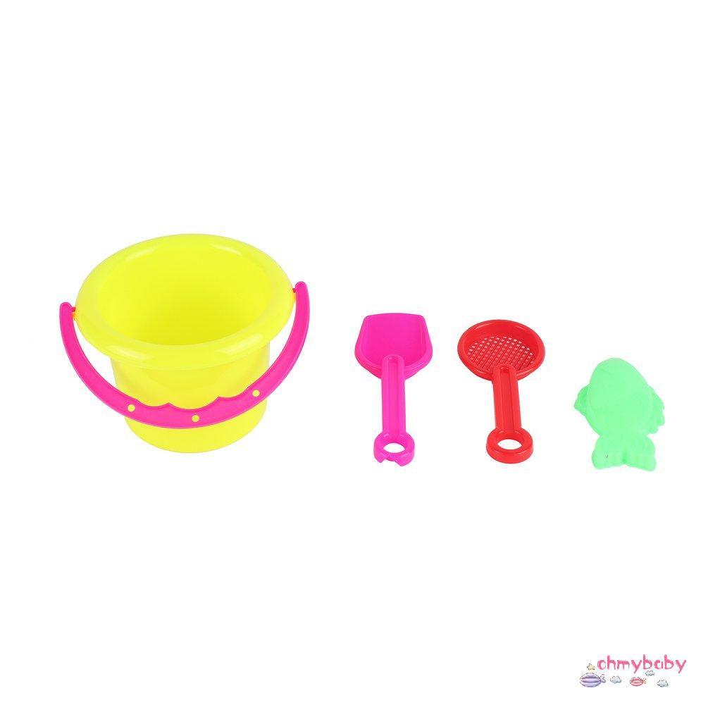 【OMB】 4pcs Mini Beach Toys Set Bucket Shovel Rake Beach Sand Play Toys For Kids