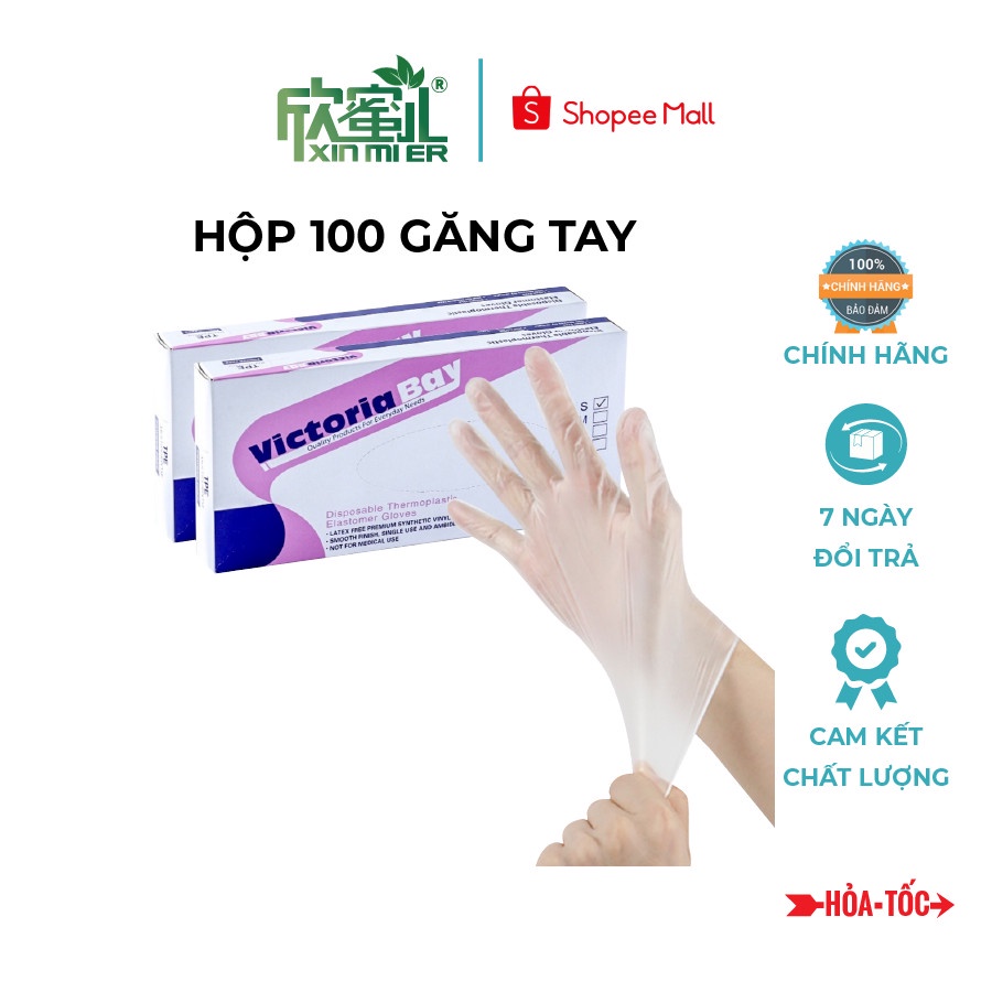 Hộp 100 găng tay Xinmier nấu ăn siêu dai.