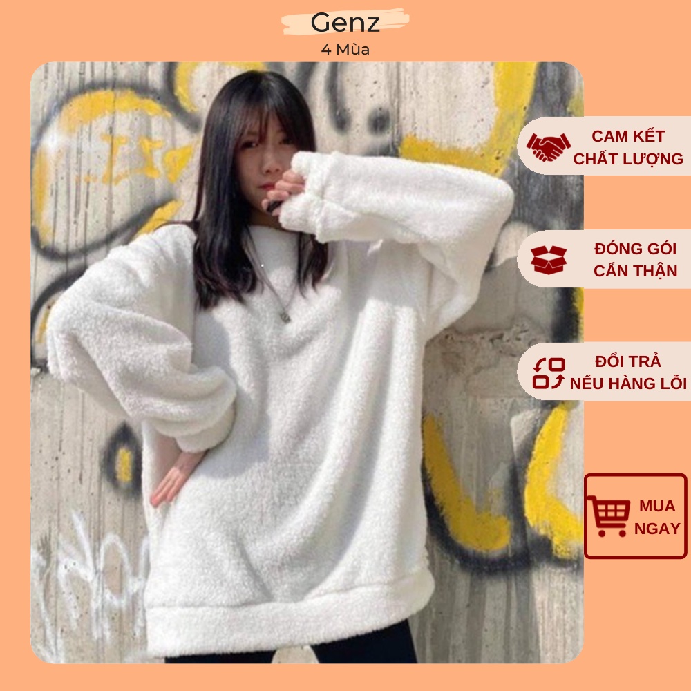 Áo khoác nam nữ nỉ trơn mặt bông unisex cổ tròn 3 màu