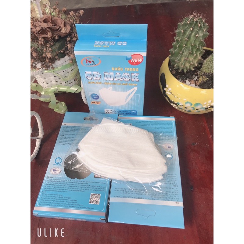 [Siêu Rẻ] khẩu trang 5d nam anh quai vải chính hãng,mềm mại,đóng hộp 10cái | BigBuy360 - bigbuy360.vn