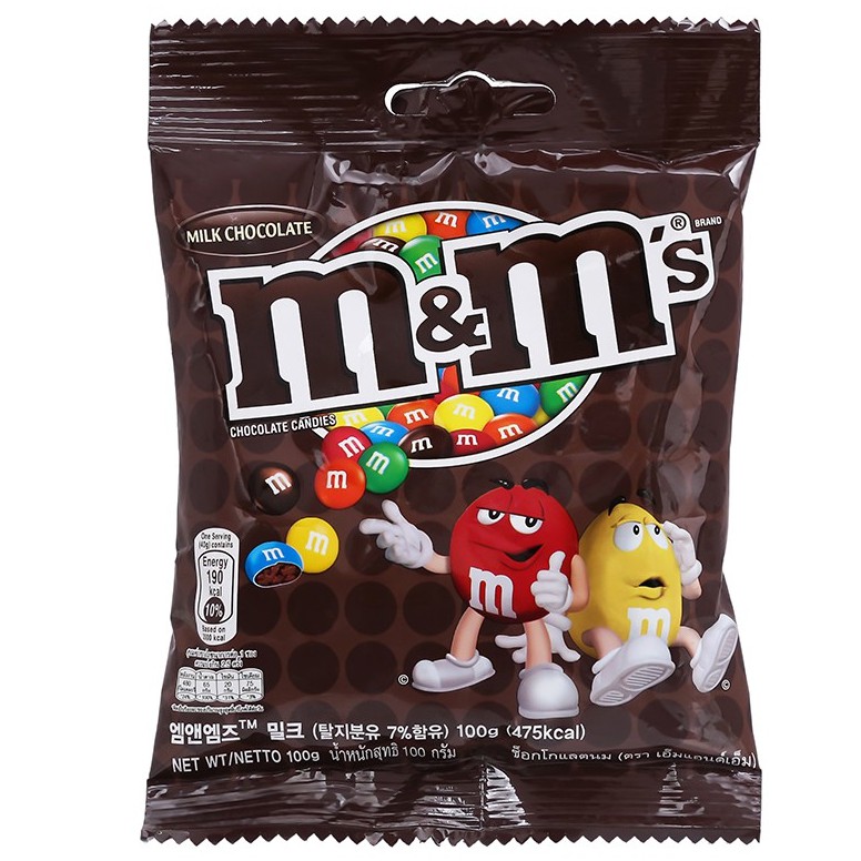 Kẹo socola sữa M&amp;M's gói 100g/90g
