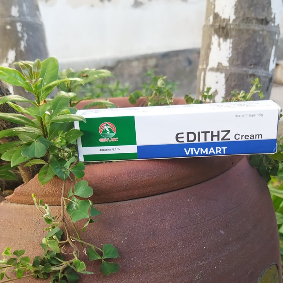 ✅ Chấm mụn Edithz cream 15g - Adapalene 0.1% Giảm mụn, giảm nhờn