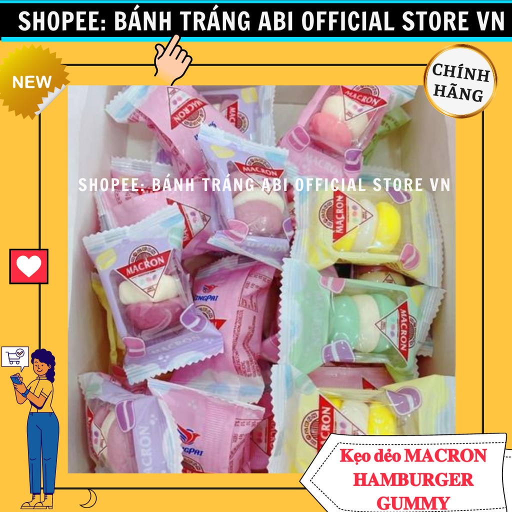 KẸO DẺO MACRON HAMBURGER GUMMY YingPai 300g