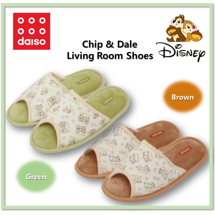 [DAISO Korea] Giày Phòng Khách In Hình Chip &amp; Dale