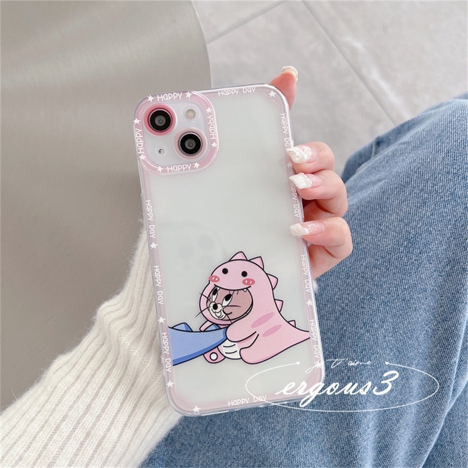 Ốp điện thoại silicone mềm in hình khủng long thích hợp Cho iPhone 14 13 12 11 Pro Max X XR XS Max SE 2020 8 7 Plus