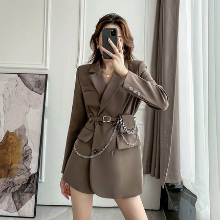 Sẵn Blazer (Hàng Đẹp)Áo blazer kèm túi thắt lưng phong cách cá tính-HC466.Ảnh thật 8 hình cuối | BigBuy360 - bigbuy360.vn