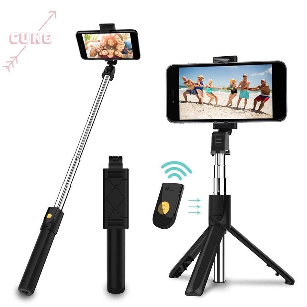 Gậy tự sướng kiêm tripod, gậy selfie kèm remote K07