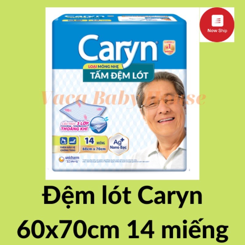 (HCM-NOWSHIP) Tấm đệm lót người già Caryn size to 60x70cm gói 14 miếng