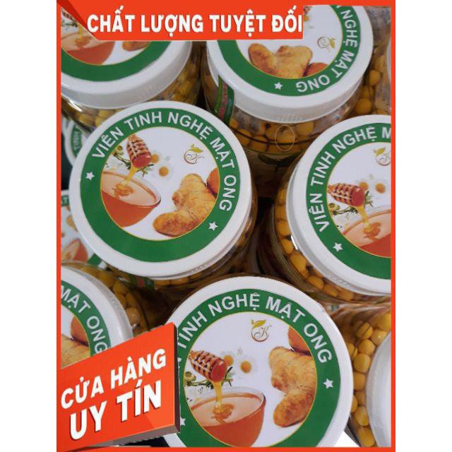 Viên tinh bột nghệ mật ong 100% thiên nhiên hộp 100g 500g