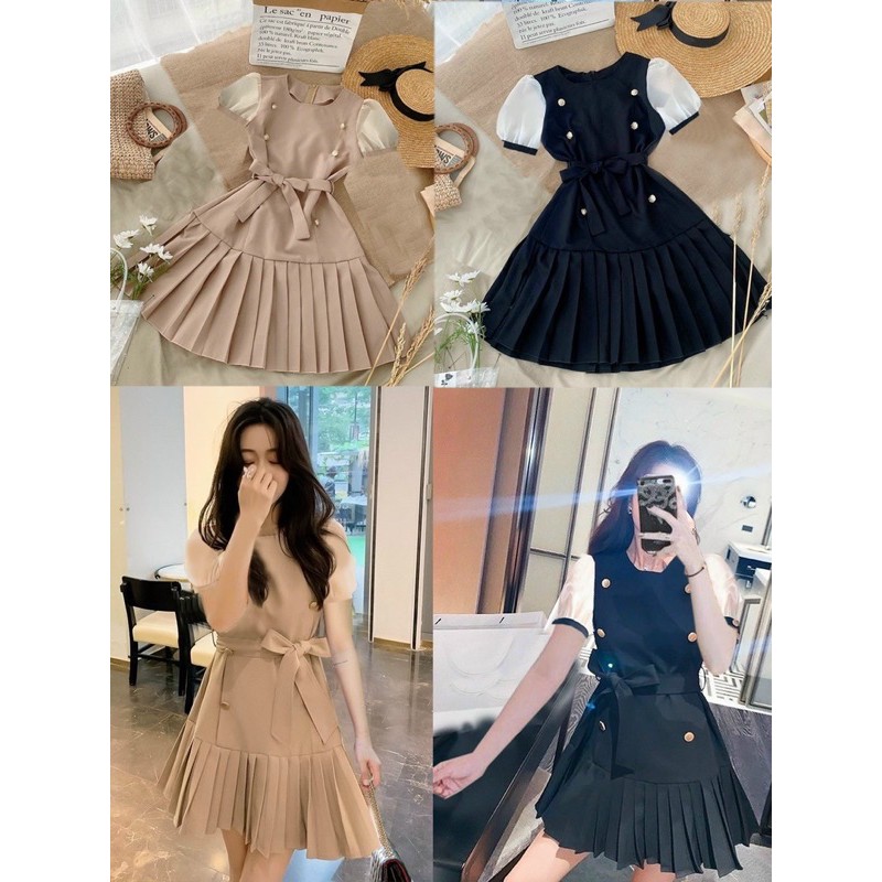 Đầm suông xếp ly #bigsize 60kg đến 90kg