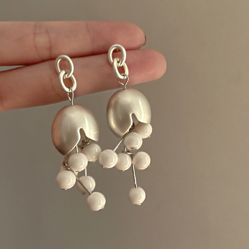 Khuyên Tai Kim Loại Đính Hạt Ngọc Trai Phong Cách Pháp Thời Trang Mới 2022