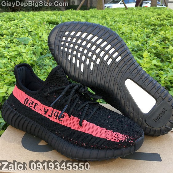 Giày Sneaker, giày thể thao big size cỡ lớn EU:45-46 cho nam chân to - 350v2 Black Red