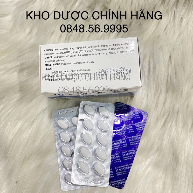 Magnesi B6 hộp 100 viên - Bổ sung magie và vitamin B6 cho cơ thể