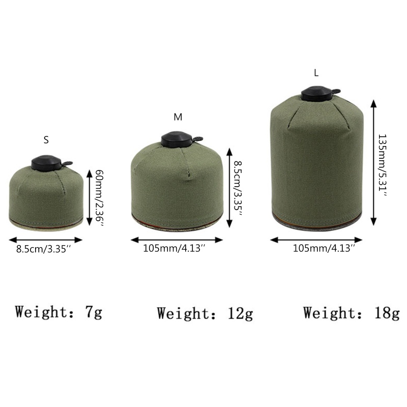 Vỏ Bảo Vệ Bình Gas Cắm Trại Bằng Vải Bạt Cho 110 450 230g