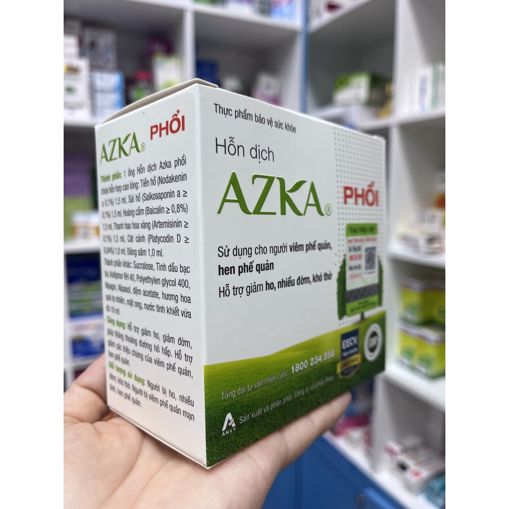 AZKA phổi - Giảm ho, giảm đờm, bổ phổi, phục hồi chức năng phổi