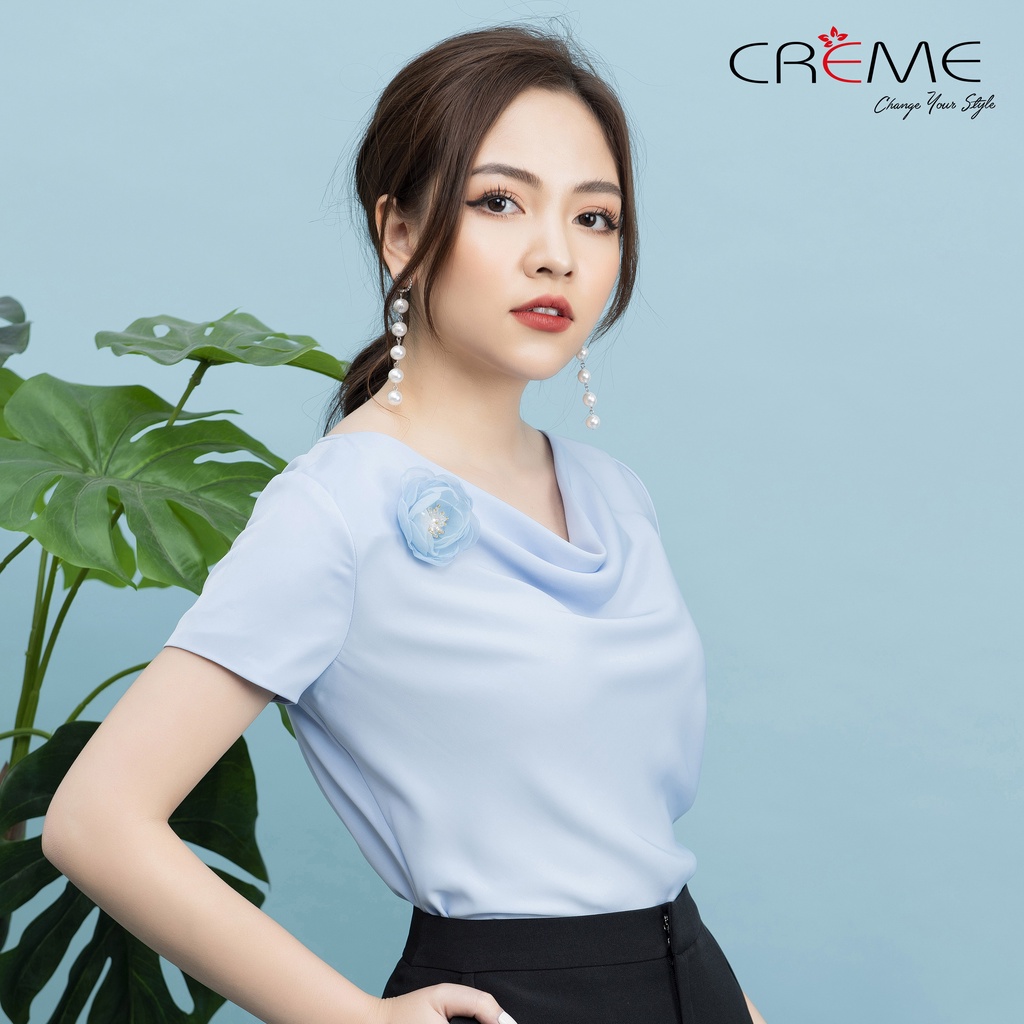 Áo sơ mi cổ đổ siêu sang SM1007 CREME