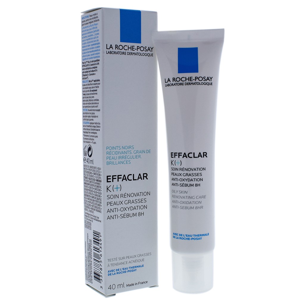 Kem Mụn La Roche Posay Effaclar K+ Ngăn Ngừa Giảm Mụn Đầu Đen Mụn Cám 40ml