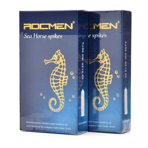 Combo 2 hộp bao cao su gân gai cao cấp ROCMEN xanh